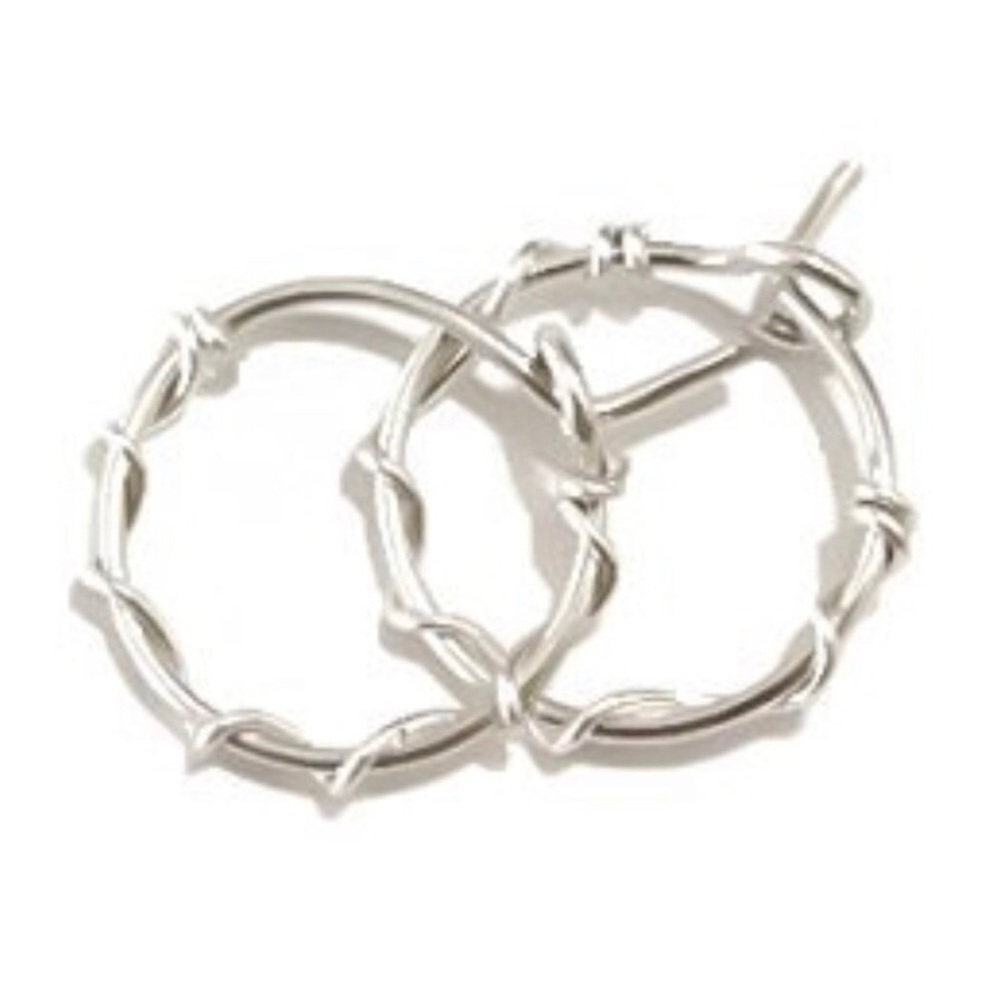 Barbed Wire mini hoop earrings